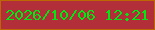 文字の大きさ：1、枠の色：bc6604、背景の色：b22f39、文字の色：01e713 無料ブログパーツのブログ時計