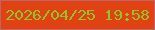 文字の大きさ：4、枠の色：bc6669、背景の色：e14214、文字の色：92c329 無料ブログパーツのブログ時計