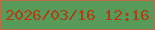 文字の大きさ：5、枠の色：bc6b43、背景の色：579a5a、文字の色：b13e12 無料ブログパーツのブログ時計