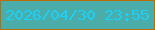 文字の大きさ：1、枠の色：bc6c05、背景の色：4aada9、文字の色：1bd1fa 無料ブログパーツのブログ時計