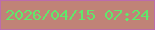 文字の大きさ：4、枠の色：bc6cac、背景の色：c08377、文字の色：60e86b 無料ブログパーツのブログ時計