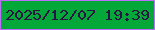 文字の大きさ：5、枠の色：bc6dfb、背景の色：03a838、文字の色：2a1443 無料ブログパーツのブログ時計