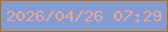 文字の大きさ：5、枠の色：bc6f02、背景の色：839cd1、文字の色：e9a597 無料ブログパーツのブログ時計