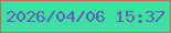 文字の大きさ：3、枠の色：bc7053、背景の色：3fdfa4、文字の色：605eba 無料ブログパーツのブログ時計