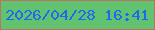 文字の大きさ：5、枠の色：bc7164、背景の色：61c270、文字の色：1b6aef 無料ブログパーツのブログ時計
