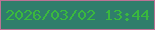 文字の大きさ：1、枠の色：bc7295、背景の色：2f7e6b、文字の色：3ab93e 無料ブログパーツのブログ時計