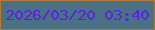 文字の大きさ：3、枠の色：bc732b、背景の色：487184、文字の色：621eeb 無料ブログパーツのブログ時計
