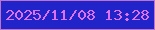 文字の大きさ：2、枠の色：bc73c8、背景の色：2024c9、文字の色：df70f2 無料ブログパーツのブログ時計