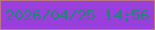 文字の大きさ：4、枠の色：bc7586、背景の色：9940dc、文字の色：1e8572 無料ブログパーツのブログ時計