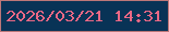 文字の大きさ：3、枠の色：bc7778、背景の色：083356、文字の色：ea6885 無料ブログパーツのブログ時計