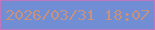文字の大きさ：4、枠の色：bc77be、背景の色：718dd4、文字の色：c6927f 無料ブログパーツのブログ時計