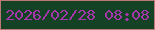文字の大きさ：1、枠の色：bc7877、背景の色：144224、文字の色：a537aa 無料ブログパーツのブログ時計