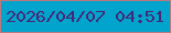 文字の大きさ：5、枠の色：bc787d、背景の色：00a4cc、文字の色：452879 無料ブログパーツのブログ時計