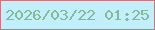 文字の大きさ：2、枠の色：bc7a83、背景の色：c2effa、文字の色：81b999 無料ブログパーツのブログ時計