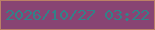 文字の大きさ：5、枠の色：bc8066、背景の色：884473、文字の色：328288 無料ブログパーツのブログ時計