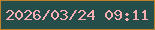 文字の大きさ：1、枠の色：bc812d、背景の色：254e4a、文字の色：f9aeb3 無料ブログパーツのブログ時計