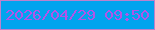 文字の大きさ：3、枠の色：bc82cd、背景の色：01a4ee、文字の色：b155e8 無料ブログパーツのブログ時計