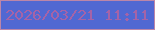 文字の大きさ：2、枠の色：bc86a8、背景の色：5168d2、文字の色：a563a7 無料ブログパーツのブログ時計