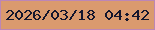 文字の大きさ：2、枠の色：bc86b6、背景の色：da9a6e、文字の色：14162d 無料ブログパーツのブログ時計