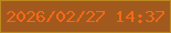 文字の大きさ：1、枠の色：bc8720、背景の色：a2591e、文字の色：f46917 無料ブログパーツのブログ時計