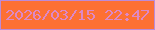 文字の大きさ：2、枠の色：bc8bd8、背景の色：fd7034、文字の色：dd88c7 無料ブログパーツのブログ時計