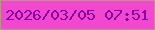 文字の大きさ：4、枠の色：bc938d、背景の色：f248cf、文字の色：8505a2 無料ブログパーツのブログ時計