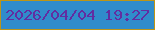 文字の大きさ：1、枠の色：bc9517、背景の色：308ccb、文字の色：622da1 無料ブログパーツのブログ時計