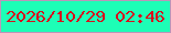 文字の大きさ：5、枠の色：bc95b9、背景の色：1dfeb6、文字の色：d90e1c 無料ブログパーツのブログ時計