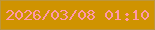 文字の大きさ：5、枠の色：bc963d、背景の色：cf9300、文字の色：ff98aa 無料ブログパーツのブログ時計