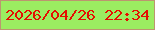 文字の大きさ：4、枠の色：bc966f、背景の色：9bed61、文字の色：e50e01 無料ブログパーツのブログ時計