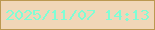 文字の大きさ：2、枠の色：bc9851、背景の色：f1d6b8、文字の色：80fdd5 無料ブログパーツのブログ時計