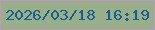 文字の大きさ：1、枠の色：bc99be、背景の色：99af89、文字の色：135f93 無料ブログパーツのブログ時計