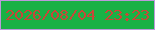 文字の大きさ：5、枠の色：bc99db、背景の色：19b145、文字の色：c84738 無料ブログパーツのブログ時計