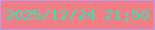 文字の大きさ：1、枠の色：bc99f8、背景の色：ef7f84、文字の色：2ee3b7 無料ブログパーツのブログ時計