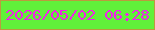 文字の大きさ：3、枠の色：bc9a3e、背景の色：61f03a、文字の色：f122e9 無料ブログパーツのブログ時計