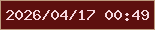 文字の大きさ：2、枠の色：bc9a7d、背景の色：5d100f、文字の色：f7d8df 無料ブログパーツのブログ時計