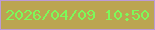 文字の大きさ：2、枠の色：bc9ad7、背景の色：bba551、文字の色：7cfa5a 無料ブログパーツのブログ時計