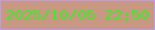 文字の大きさ：3、枠の色：bc9be9、背景の色：c99882、文字の色：40eb26 無料ブログパーツのブログ時計