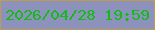 文字の大きさ：3、枠の色：bc9d4f、背景の色：8d92bc、文字の色：14bb17 無料ブログパーツのブログ時計