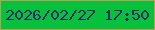 文字の大きさ：1、枠の色：bc9d58、背景の色：07c13c、文字の色：252f66 無料ブログパーツのブログ時計