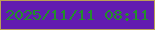 文字の大きさ：2、枠の色：bca056、背景の色：621cb0、文字の色：238e2b 無料ブログパーツのブログ時計