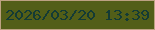 文字の大きさ：3、枠の色：bca182、背景の色：525e18、文字の色：143b35 無料ブログパーツのブログ時計