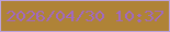 文字の大きさ：2、枠の色：bca2dd、背景の色：af8337、文字の色：a169c1 無料ブログパーツのブログ時計