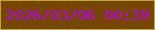 文字の大きさ：3、枠の色：bca539、背景の色：764500、文字の色：b604e4 無料ブログパーツのブログ時計