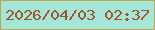文字の大きさ：5、枠の色：bca750、背景の色：a4e7d9、文字の色：9e552c 無料ブログパーツのブログ時計