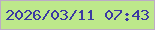 文字の大きさ：2、枠の色：bcabc6、背景の色：bde88b、文字の色：3b39a2 無料ブログパーツのブログ時計