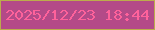 文字の大きさ：3、枠の色：bcac4c、背景の色：b44a88、文字の色：fe629b 無料ブログパーツのブログ時計