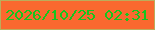 文字の大きさ：4、枠の色：bcac5b、背景の色：fa682f、文字の色：16c51e 無料ブログパーツのブログ時計