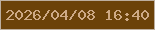 文字の大きさ：3、枠の色：bcae9f、背景の色：6b4209、文字の色：cda985 無料ブログパーツのブログ時計