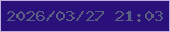 文字の大きさ：3、枠の色：bcaedf、背景の色：29107a、文字の色：5b6082 無料ブログパーツのブログ時計